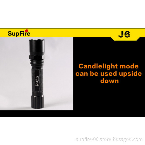 Household rechargeable lighting LED flashlight SupFire J6
